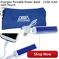 Energize Portable Power Bank - 2200 mAh with Pouch