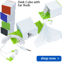 Desk Cube with Ear Buds