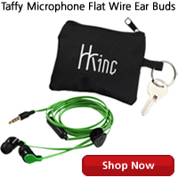 Taffy Microphone Flat Wire Ear Buds