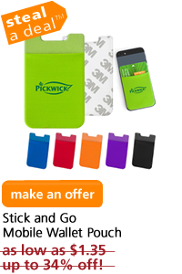 Stick and go Mobile Wallet Pouch